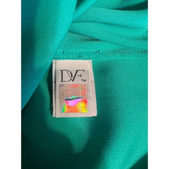 DVF Diane Von Furstenberg Atira Dress 8 Long Sleeve Silk Emerald Green NWT $475 - Picture 13 of 14